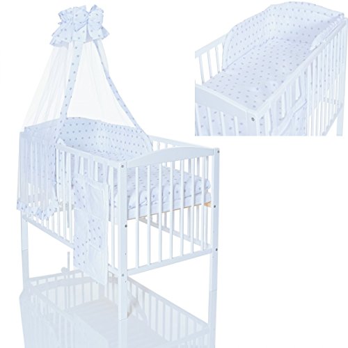 Lit bébé 120x60 en bois blanc evolutif + matela...