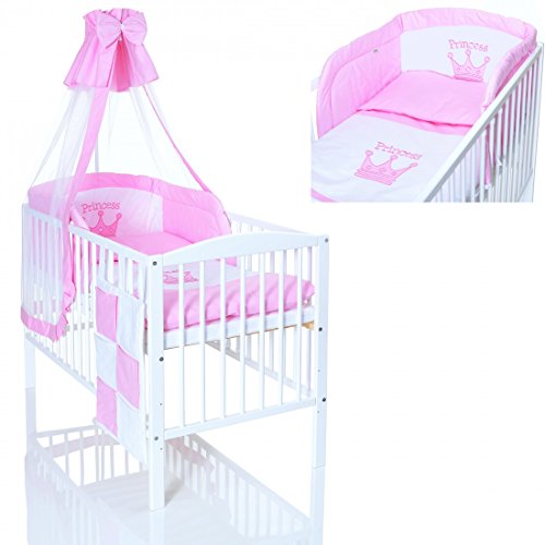 Lit bébé 120x60 en bois blanc evolutif + matela...