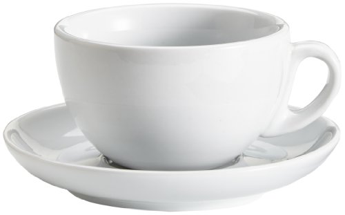 Viva Haushaltswaren Lot de 2 tasses à cappuccino en porcelaine épaisse blanche 0.28L code EAN 4250629912116 