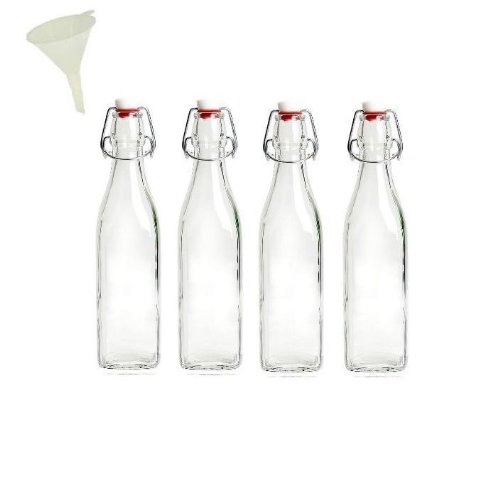 Lot de 4 petites bouteilles en verre 250ml avec...