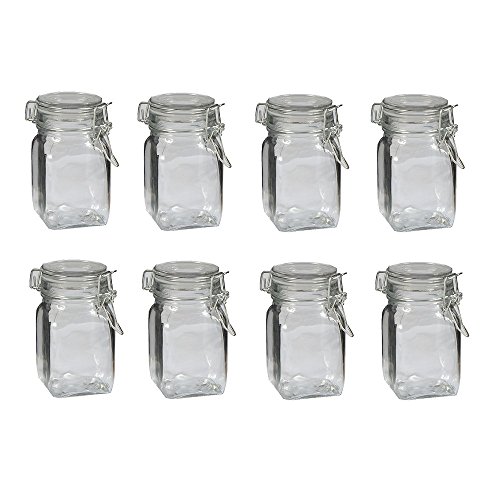 Versandfuxx24 Lot de 8 pots à épices carrés 225...