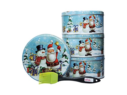 Viva haushaltswaren lot de 4 ronds à gâteaux re...