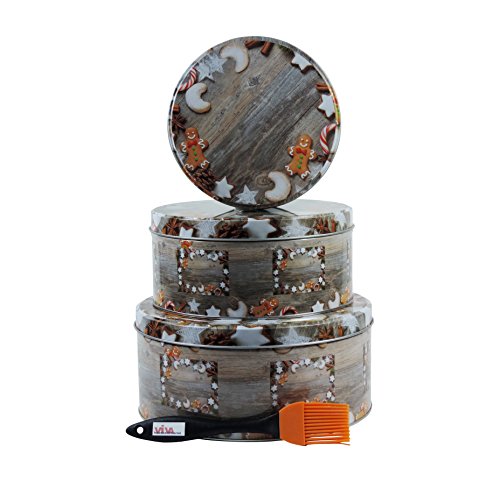 Lot de 3 boîtes à biscuits/gâteaux boîtes/boîte...