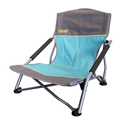 Uquip Chaise pour plage confortable pliante extra Version Stable à 120kg robuste 600D Rip - Stop Tissu largeur Pieds soft Sol dimensions de l'ensemble (emballage) seulement 17x17x65cm Uquip Sandy 244005 code EAN 4250635605316 