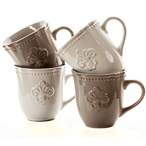 Lot de 4 tasses faïence mug maison de campagne ...