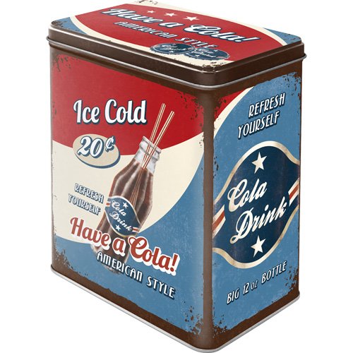 Boite de rangement en métal vintage Have a Cola...