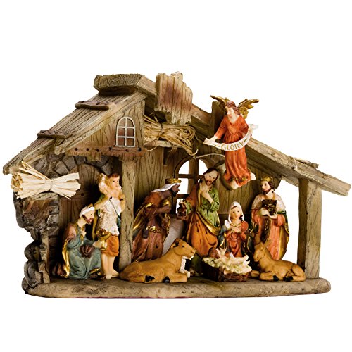 BRUBAKER Crèche de Noël - Set complet avec 11 F...