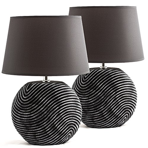 BRUBAKER Lampe de Table, de Chevet - Lot de 2 -...