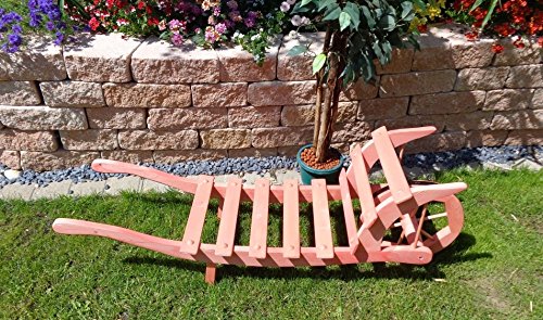 XL ouverte Brouette en bois, décoration de jard...