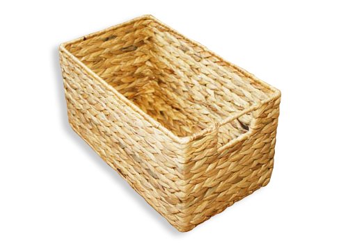 Corbeille pratique en jacinthe d'eau tressée (#...