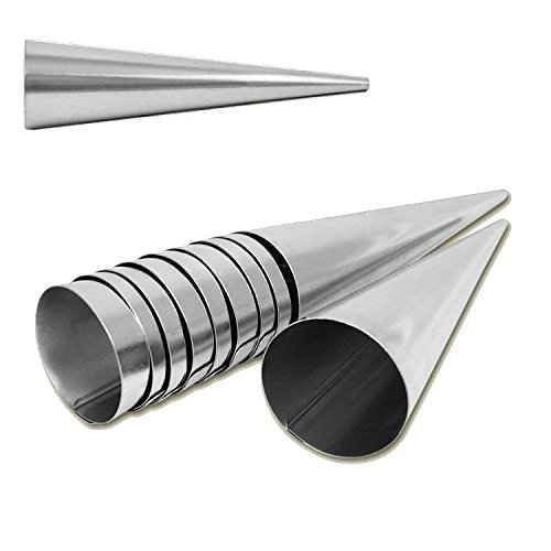 10 moules pour cornets Conique inox à la crème ...