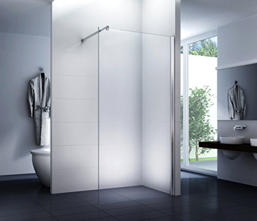 Cabine de douche Walk-In 80 x 200 cm Cloison de douche Paroi de douche Verre De Sécurité Douche 10 mm ESG verre de sécurité 4250766891978 Simple Bad