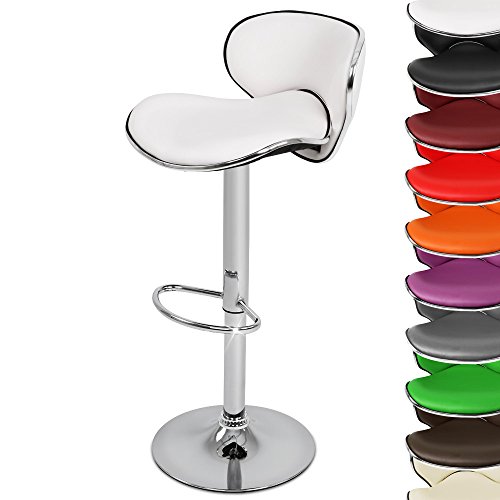 - tabouret de bar pivotant - blanc - hauteur ré...