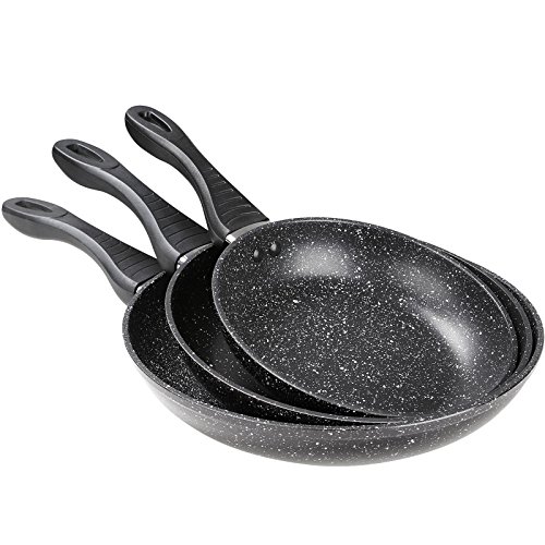 Set de 3 poêles en aluminium - Ø 20 cm, 24 cm e...