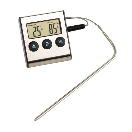 noTrash2003 Digital four-thermomètre de cuisson insérable avec sonde à la chaleur jusqu'à 250 °c  avec alarme et fonction minuterie. 4250802305353 (4250802305353)
