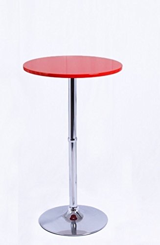 Dh0185 table haute/mange-debout en bois rouge