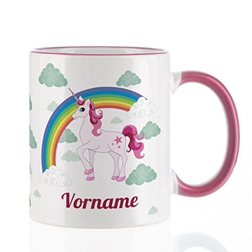 Privat Tasse Mug tasse avec inscription en allemand "privat" et prénom au choix pour fille motif licorne code EAN 4250812745774 
