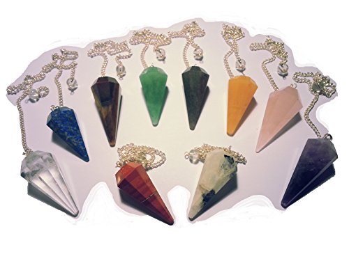 10 pcs pendule gemme / pierre précieuse (Améthy...