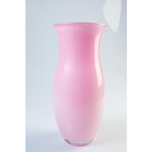INNA Glas Vase à fleurs courbé POLLY en verre, rose, 24 cm, Ø 10,5 cm - Vase design / Vase en verre - INNA Glas code EAN 4250835806544 