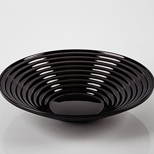 Coupelle rainurée SELMA en verre, DELUXE, noir,...