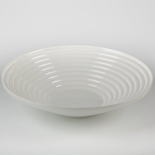 Coupelle rainurée SELMA en verre, DELUXE, blanc...