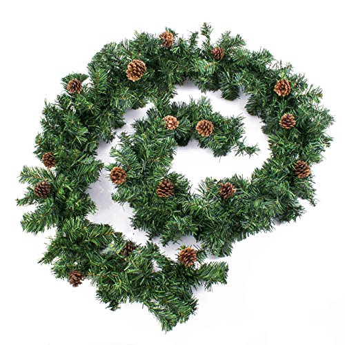 Guirlande de sapin artificiel, 24 pommes de pin...