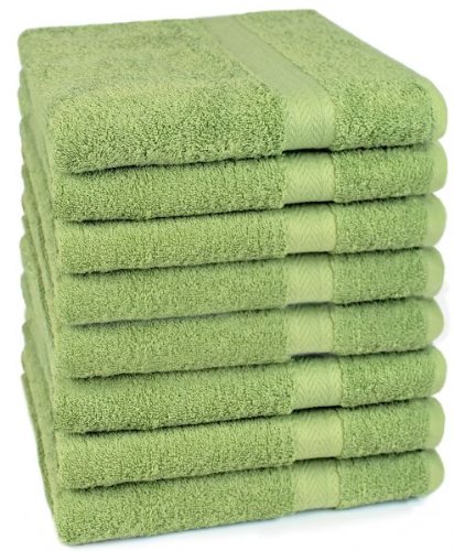 Lot de 8 serviettes Premium vert pomme, qualité...