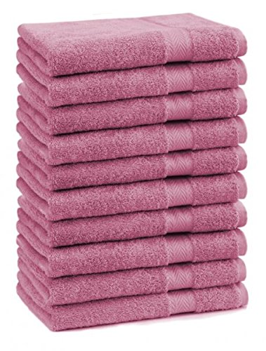 BETZ Betz Lot de 10 serviettes d'invité Premium, couleur vieux rose, qualité 470g/m², 10 serviettes d'invité 30x50 cm en coton code EAN 4250850624376 