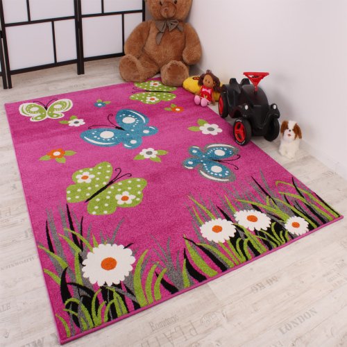 Tapis Pour Enfant Papillon Butterfly Motif En R...