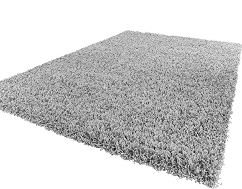 Tapis Shaggy Longues Mèches En Gris, Dimension:...