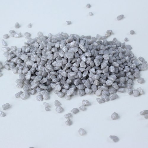 DekoMich Granulés Granulés décoratifs Sable décoratif Streudeko couleurs naturelles 2-3 mm Grain Taille, 1 kg dans le sac, gris frais code EAN 4250887500957 