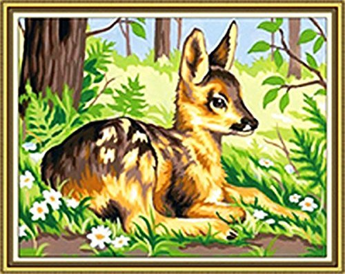 GMMH Diamond painting set image 14 x 18 diamant peinture broderie à la main bricolage mosaïque printemps cerf code EAN 4250888317288 