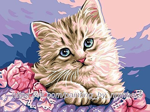 GMMH Diamond painting set image 14 x 18 diamant peinture broderie à la main bricolage mosaïque chat code EAN 4250888317295 