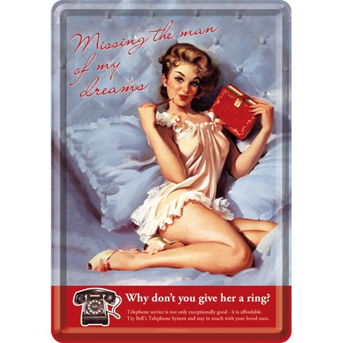 Plaque en metal 10 x 14 cm - Missing the Man of...