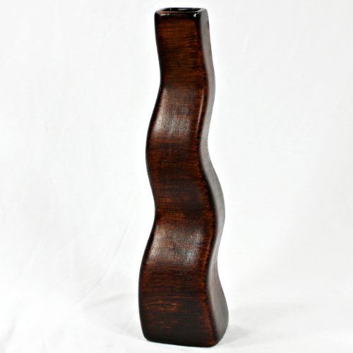 Brodé élégant vase en céramique en bois env. 29...