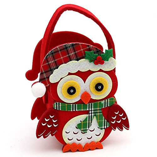 Adorable Sac feutre en rouge motif chouette