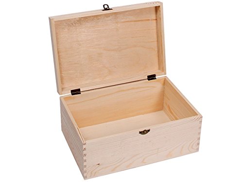 Boîte avec couvercle coffret en Bois brut de qu...