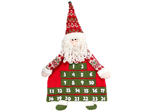 Calendrier de l'Avent murale en feutrine et tis...