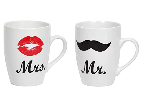 Lot de deux tasses en coffret duo Mugs Mr & Mrs...
