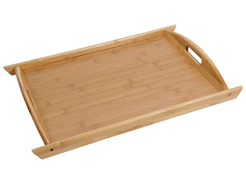 Plateau en bois de bambou en forme pétrin avec ...