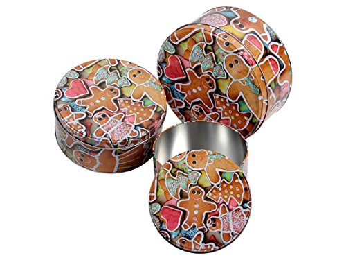 Set de 3 Boîtes à gâteaux biscuits de Noël rond...