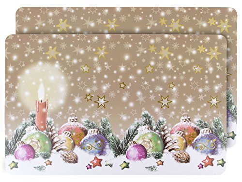 Lot de 2 Sets de table avec design Noël (Alsino...