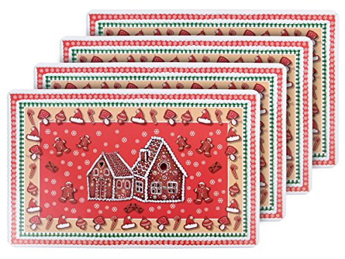 Lot de 4 Sets de table avec design Noël (Alsino...