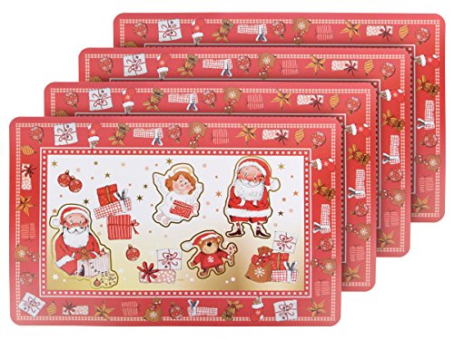 Lot de 4 Sets de table avec design Noël (Alsino...