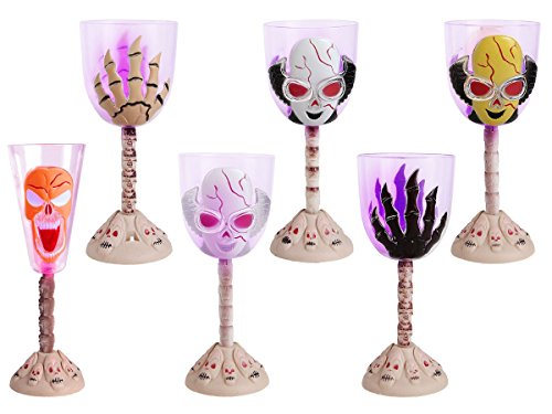 Lot de 6 Verre coupe de vin en plastique à LED ...