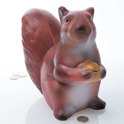 Broxon Candy - Écureuil | Tirelire - handgearbeitet | B/L/H?: 12,5 x 26 x 23 cm | Tirelire en céramique, tirelire, marron code EAN 4250906704106 