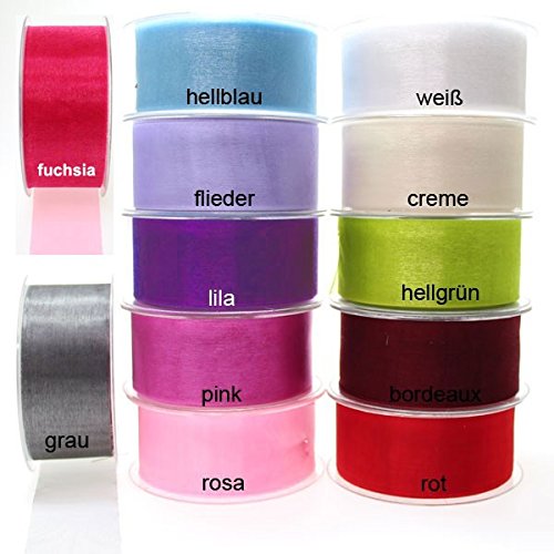 Ruban organza b 40 mm x 25 m ruban noeud ruban ...
