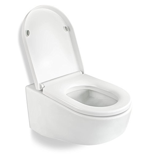 VENKON Design Toilette WC Suspendu en Céramique...
