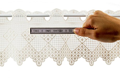 Rideaux brise-bise Crochet-optique 15 cm de hau...