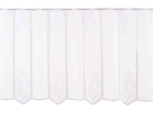 Rideaux brise-bise avec motif feuilles 75 cm de...